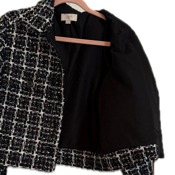 Loft Shimmer Tweed Cropped Jacket - Picture 6 of 10